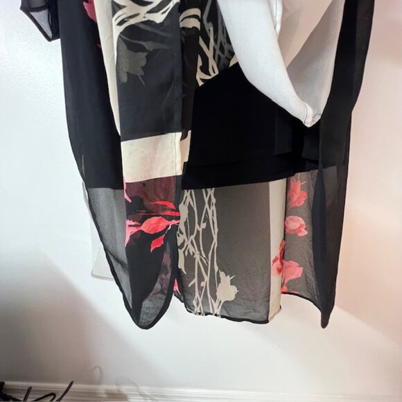 Alfani Womens Layered Tunic with lining, Flutter Sleeves, Size 3X - Picture 7 of 8